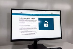 Computer screen showing an article about understanding data privacy
