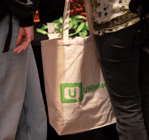 UNIwise goodiebag in use at a conference